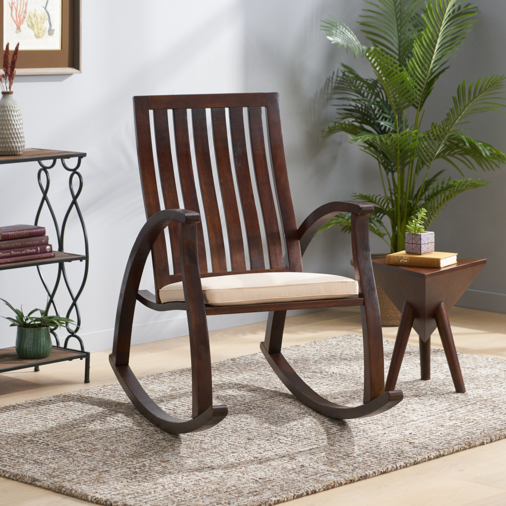 GDF Studio Worcester Brown Rocking Chair   Transitional   Rocking Chairs   by GDFStudio  Houzz