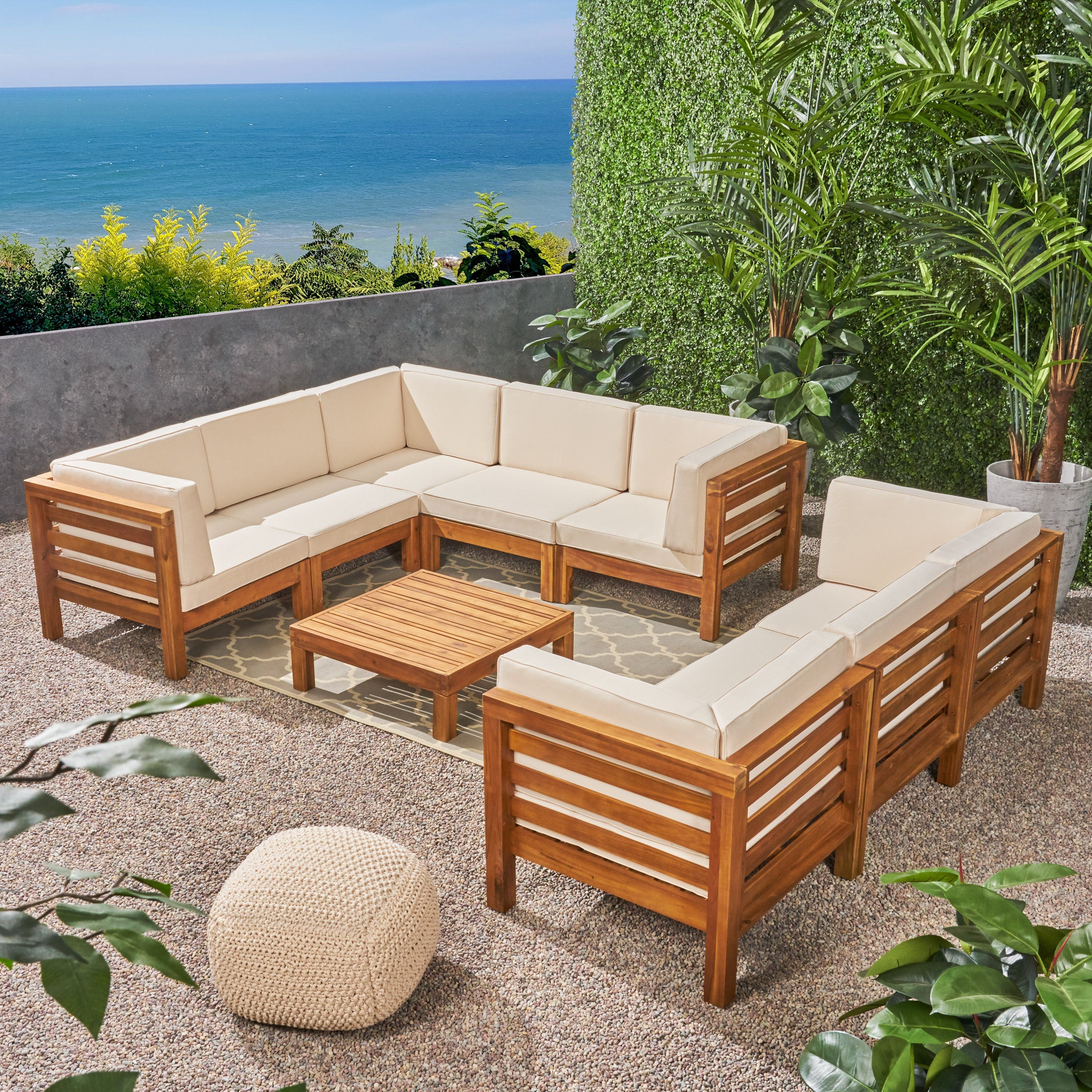 Ravello Outdoor Sectional Sofa Set with Coffee Table