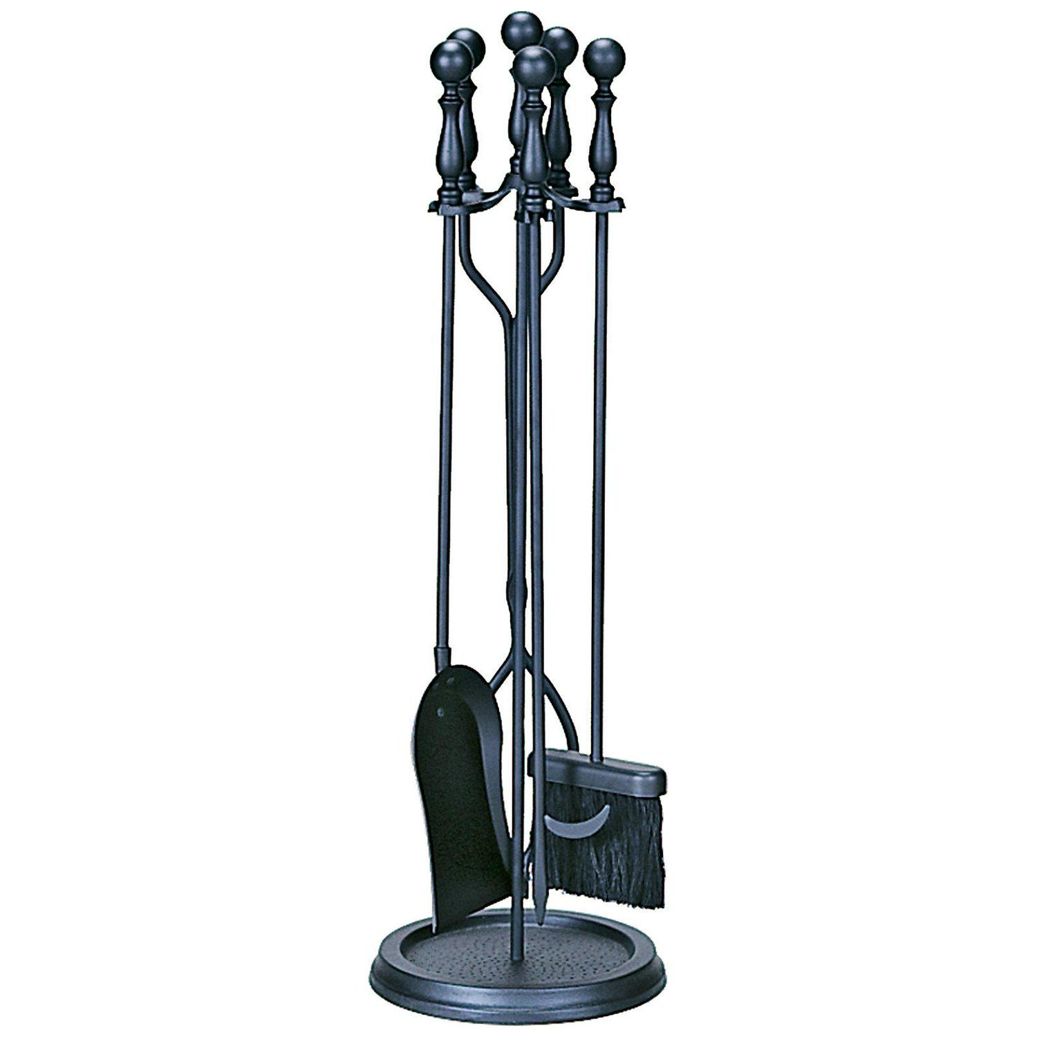 UniFlame 5pc Black Wrought Iron Tool Set with Ball Handles