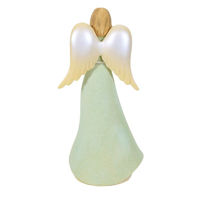 Foundations Be Still And Know Angel One Angel Figurine 7 5 Inches Figurine Bereavement Sympathy 6011543 Polyresin Blue