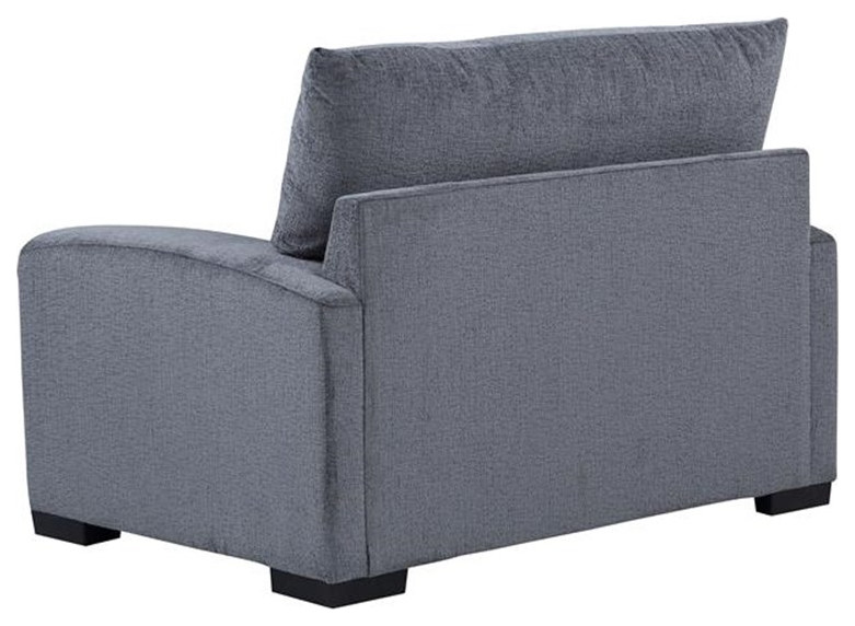 Porter Designs Clayton Soft Microfiber Chair   Gray   Transitional   Armchairs And Accent Chairs   by Homesquare  Houzz