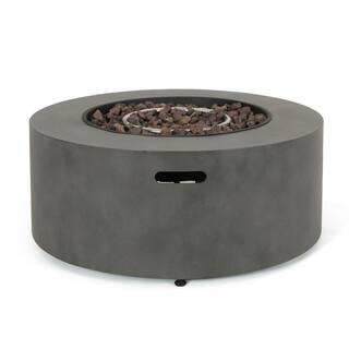 Noble House Reign Concrete Circular Metal Fire Pit (No Tank Holder) 70198