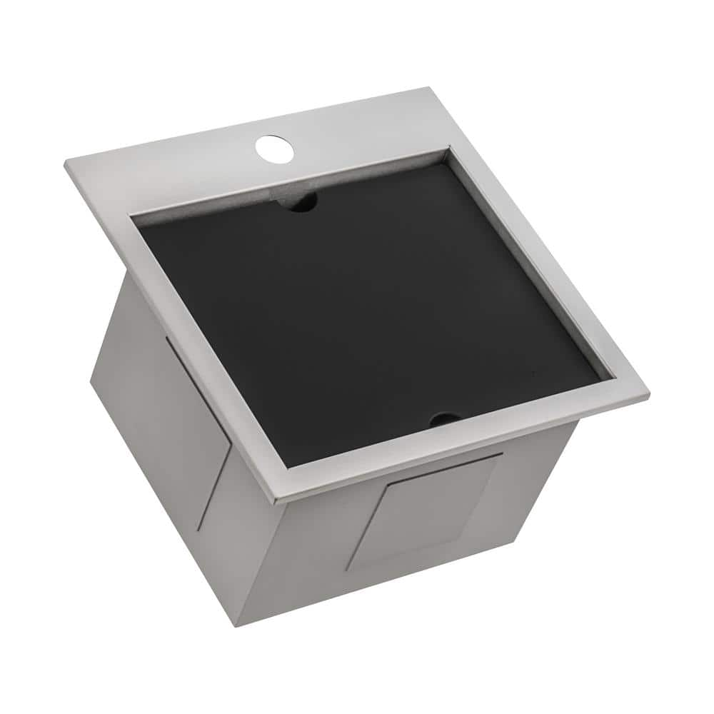 Ruvati 15 in. Single Bowl Workstation Drop-In Marine Grade Stainless Steel Outdoor Sink RVQ5215