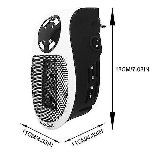 500 W Mini Fan Heater， Fan Heater Ptc Ceramic Heater