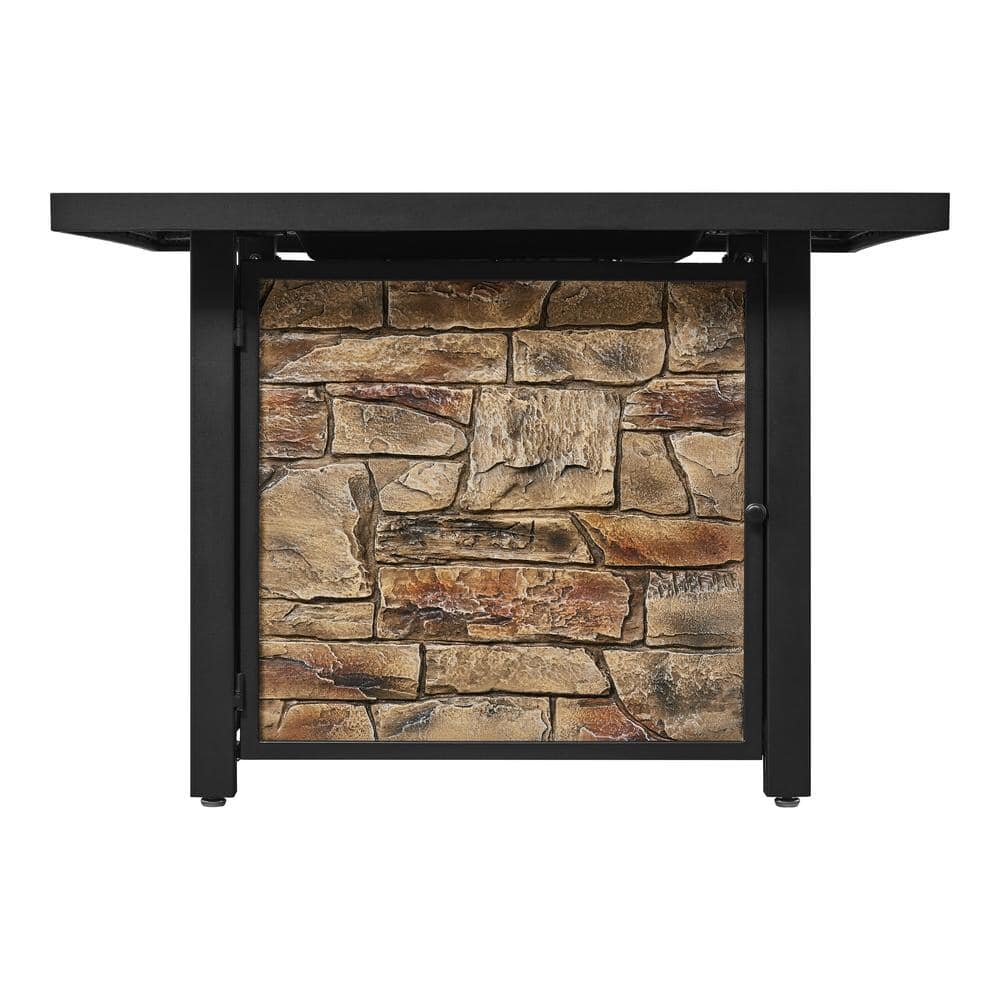 Hampton Bay 36 in. W x 25.2 in. H Square Fire Table with Porcelain Tile Tabletop FP21533-Z