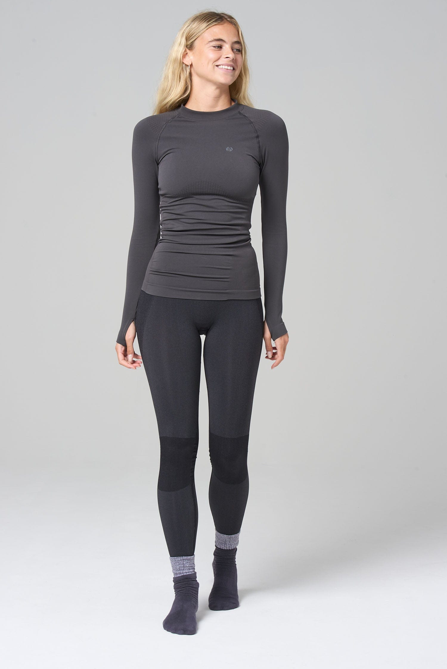 Thermal Seamless Base Layer Top - Charcoal