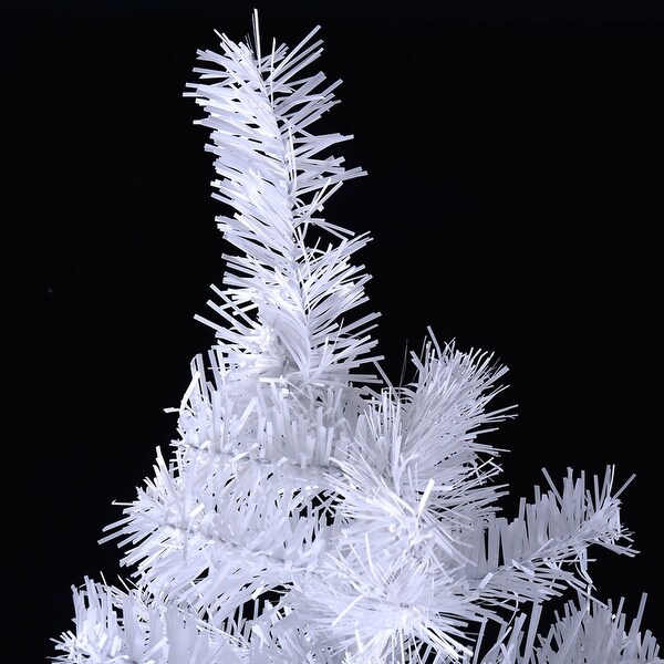 Costway 5Ft/6Ft/7Ft/8Ft Artificial PVC Christmas Tree W/Stand Holiday