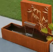 Outdoor garden landscape Corten Fountain customized private courtyard Chinese European  style water curtain wall