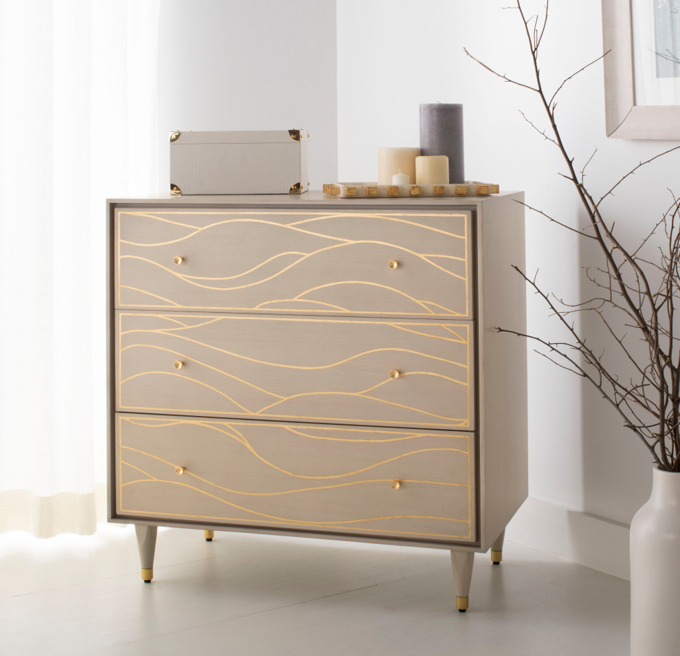 Safavieh Couture Broderick Wave Chest   Midcentury   Accent Chests And Cabinets   by Safavieh  Houzz