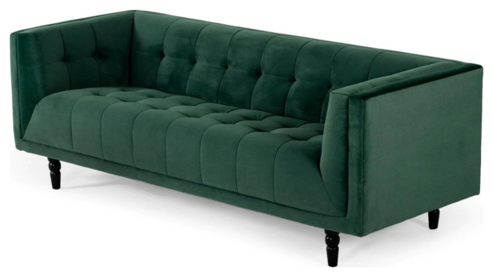 Rover Domani Modern Green Fabric Green Sofa   Eclectic   Sofas   by Rustic Home Furniture Deco  Houzz