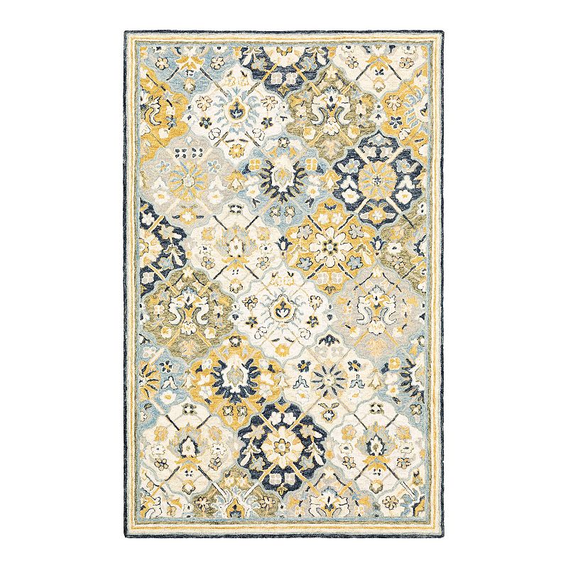 StyleHaven Andover Floral Panel Handmade Wool Area Rug