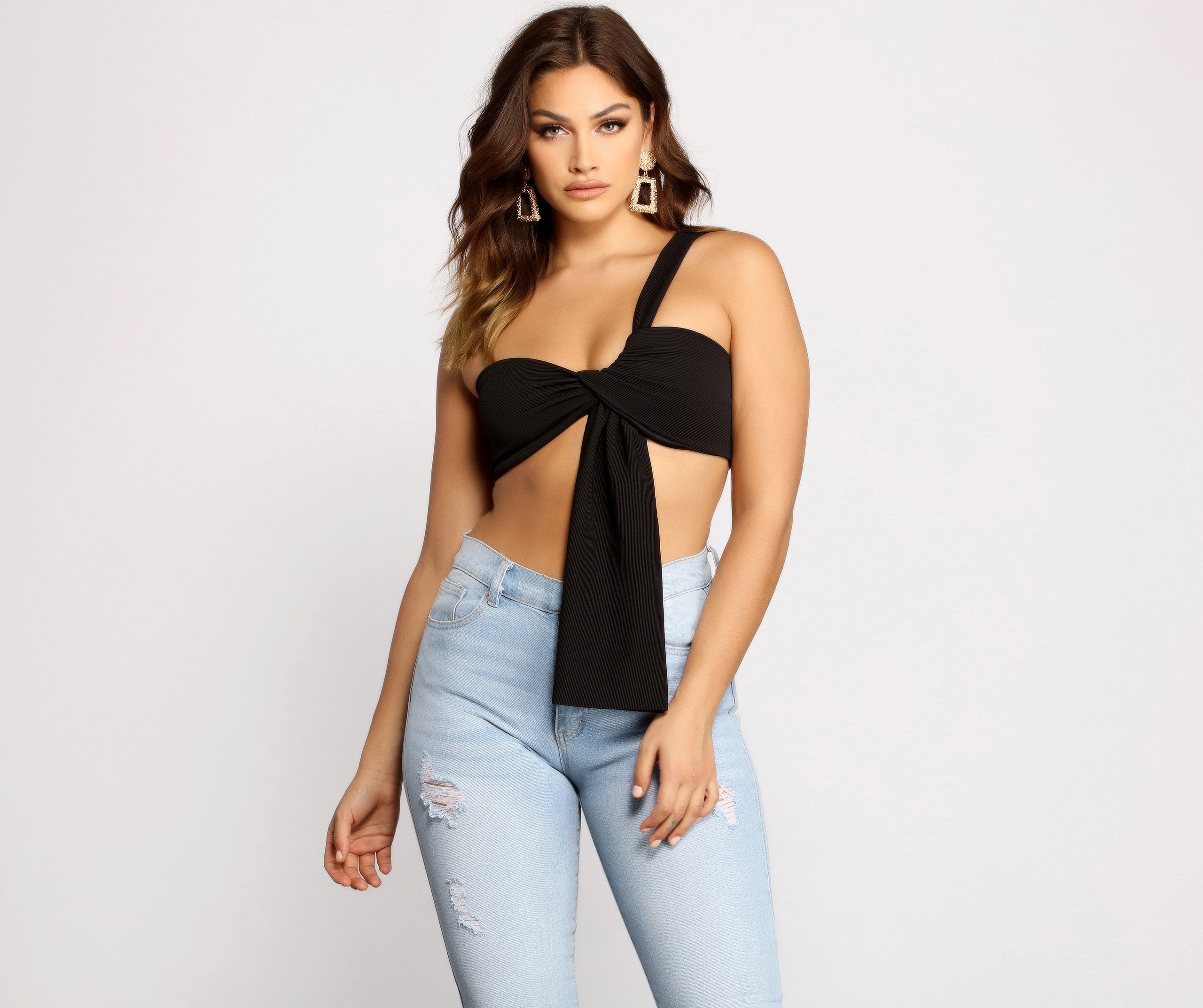 Major Babe One Shoulder Crop Top