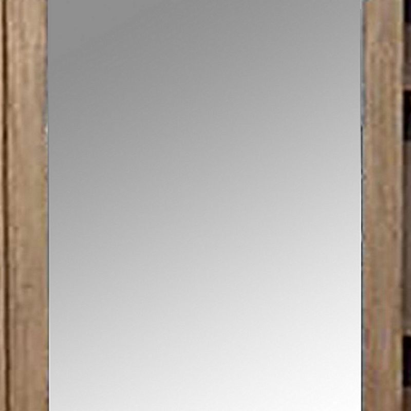 5 MM Beveled Cabinet Mirror with Storage， Brown