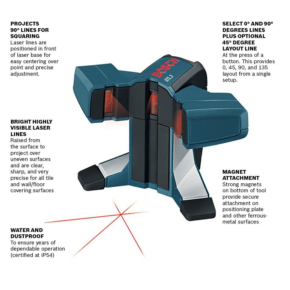 Bosch Tile and Square Layout Laser Reconditioned GTL3-RT from Bosch