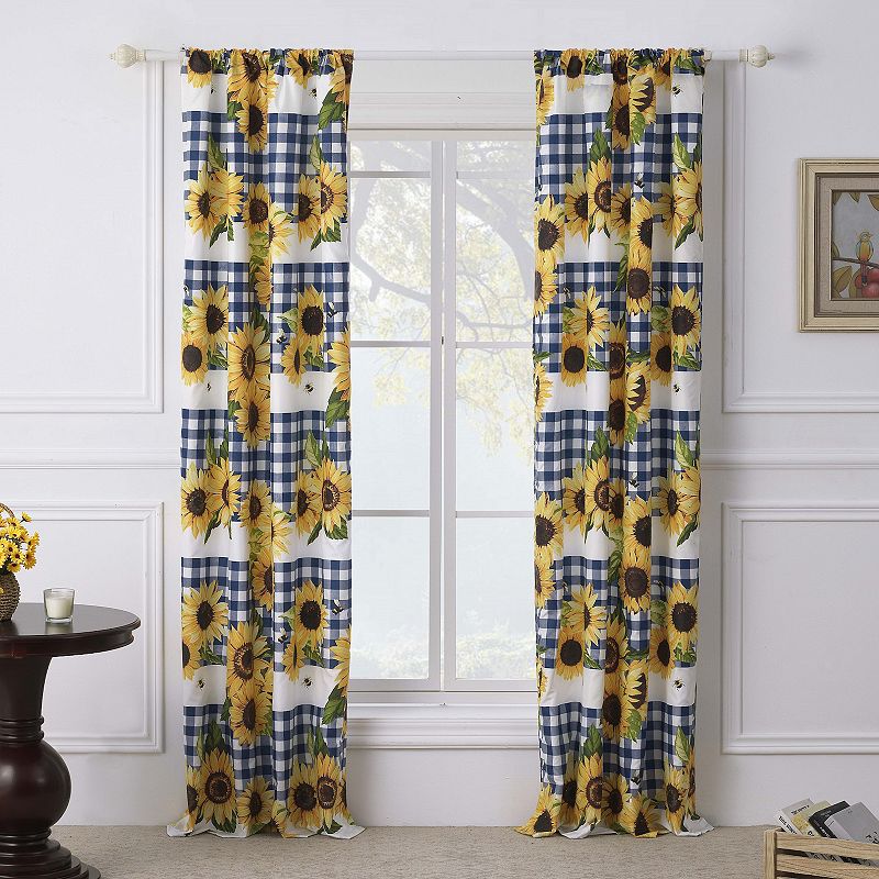 Barefoot Bungalow Sunflower Window Curtain Set