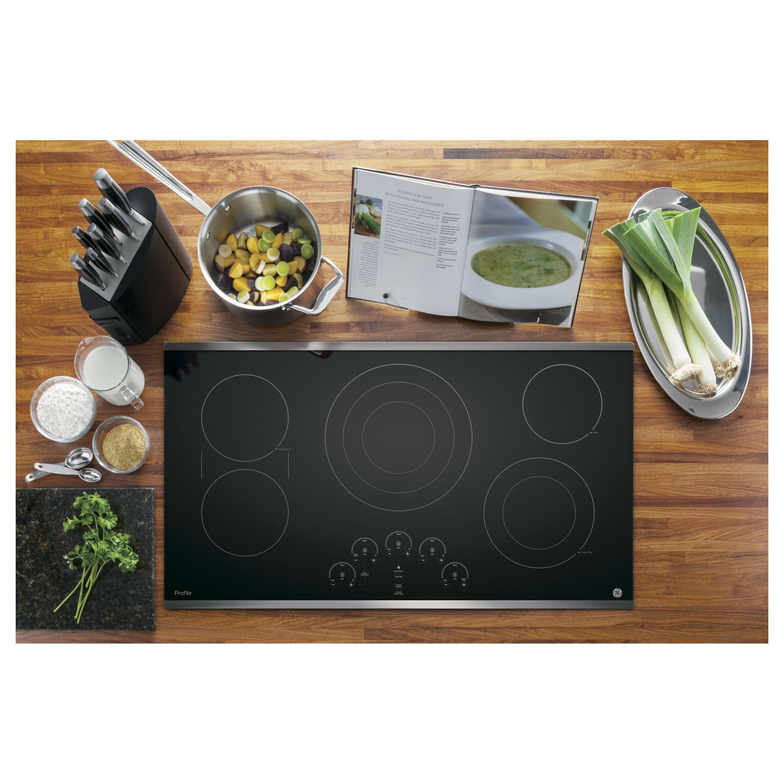 GE Profile 36-inch Built-In Electric Cooktop PP9036SJSS