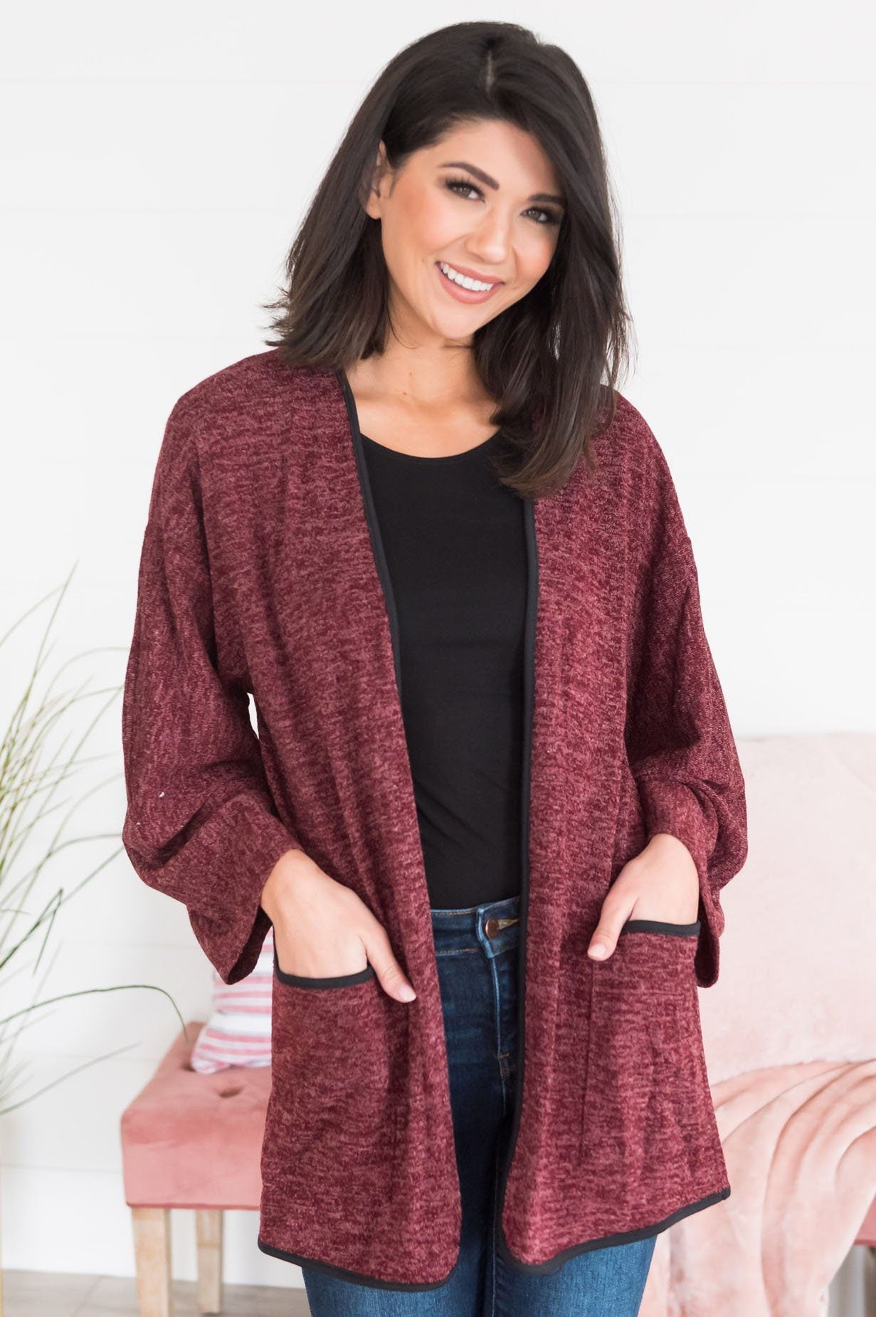 Winter Wishes Modest Cardigan