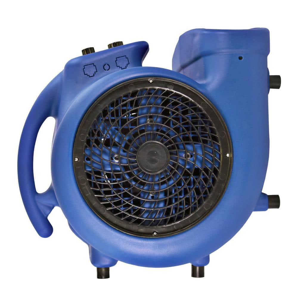 Comfort Zone 12 HP High Velocity Air Mover Carpet Dryer Blower Fan with Timer Blue