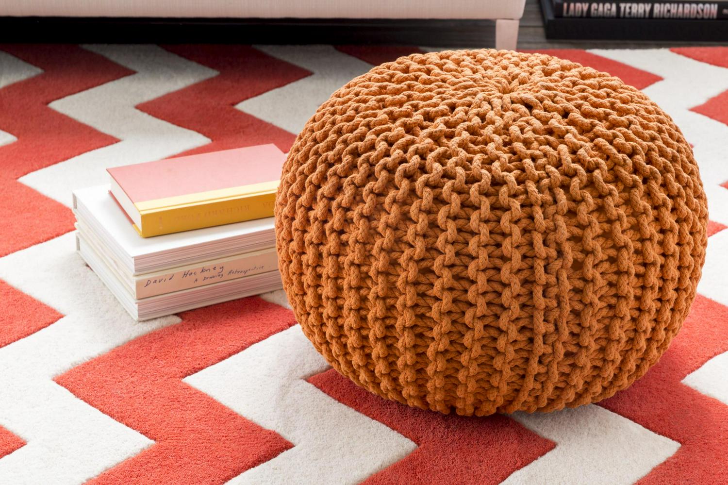 Surya Mlpf005 Indoor Pouf From The Malmo Collection  Crowdfused