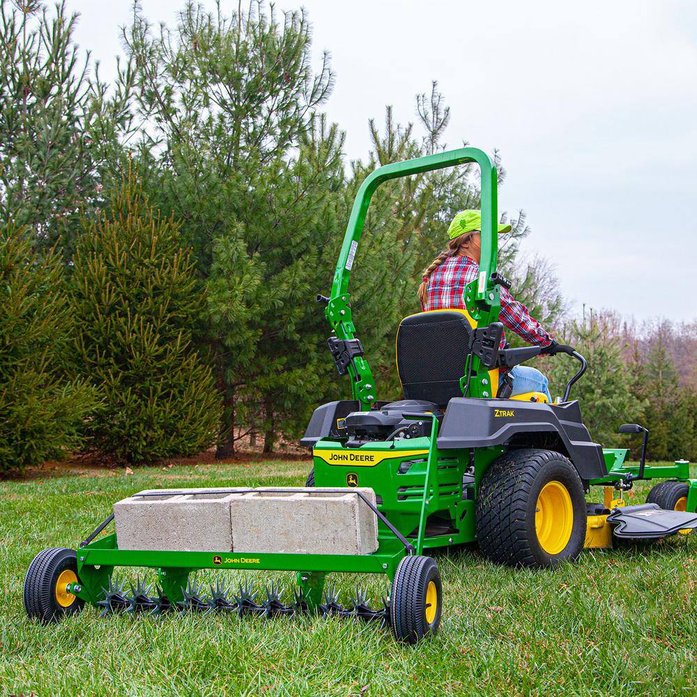 John Deere SAT-400JD 40 in. Tow-Behind Spike Aerator with Transport Wheels and Weight Tray