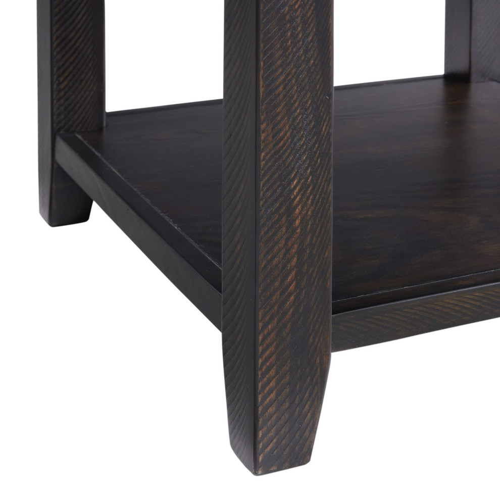 Picket House Furnishings Kahlil 1 Drawer Chairside Table With USB   Transitional   Side Tables And End Tables   by Homesquare  Houzz