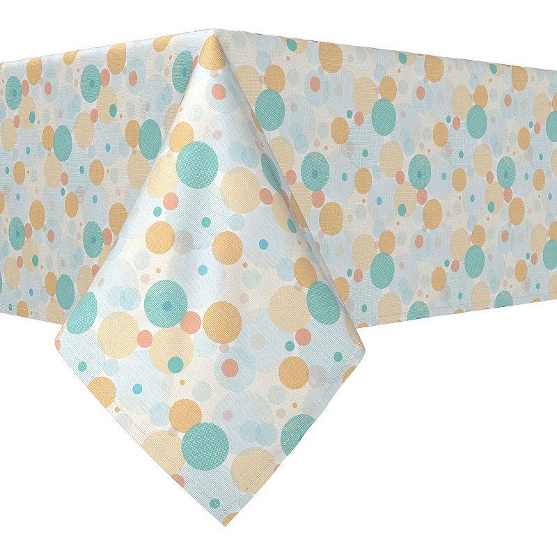 Rectangular Tablecloth， 100% Cotton， 52x104， Colorful Spots