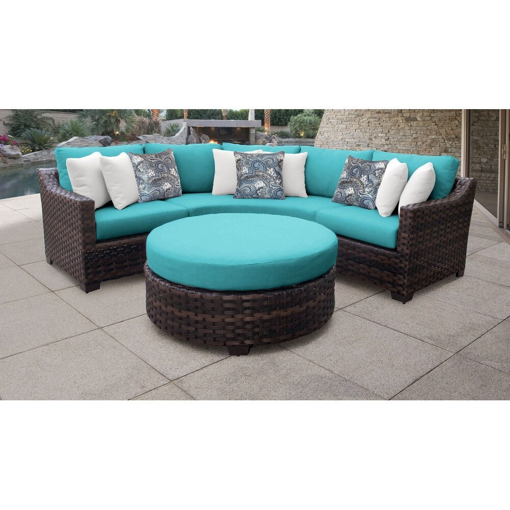 Kathy Ireland River Brook Wicker 4 piece Outdoor Patio Set