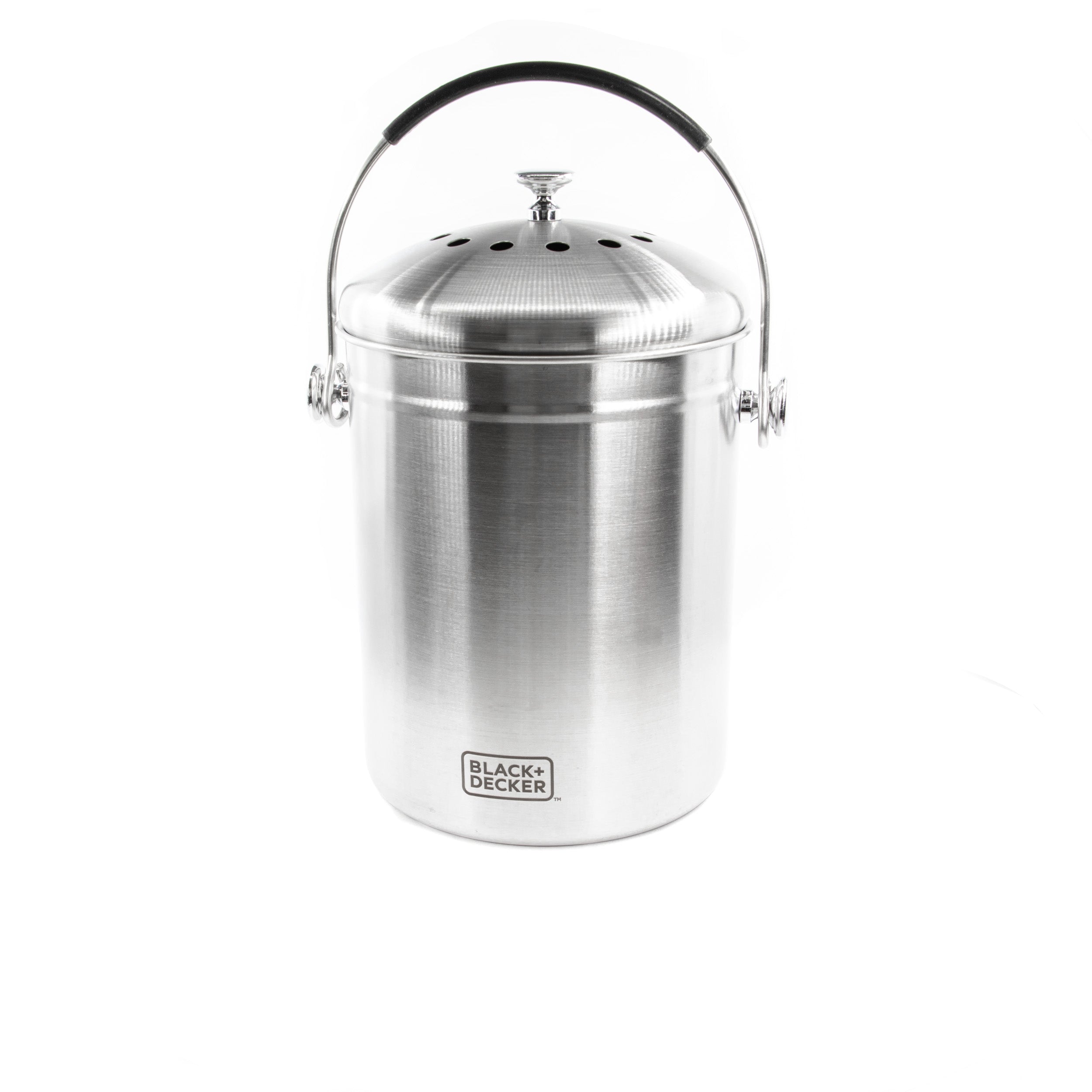 Countertop Compost Bin Stainless Steel 166 oz.