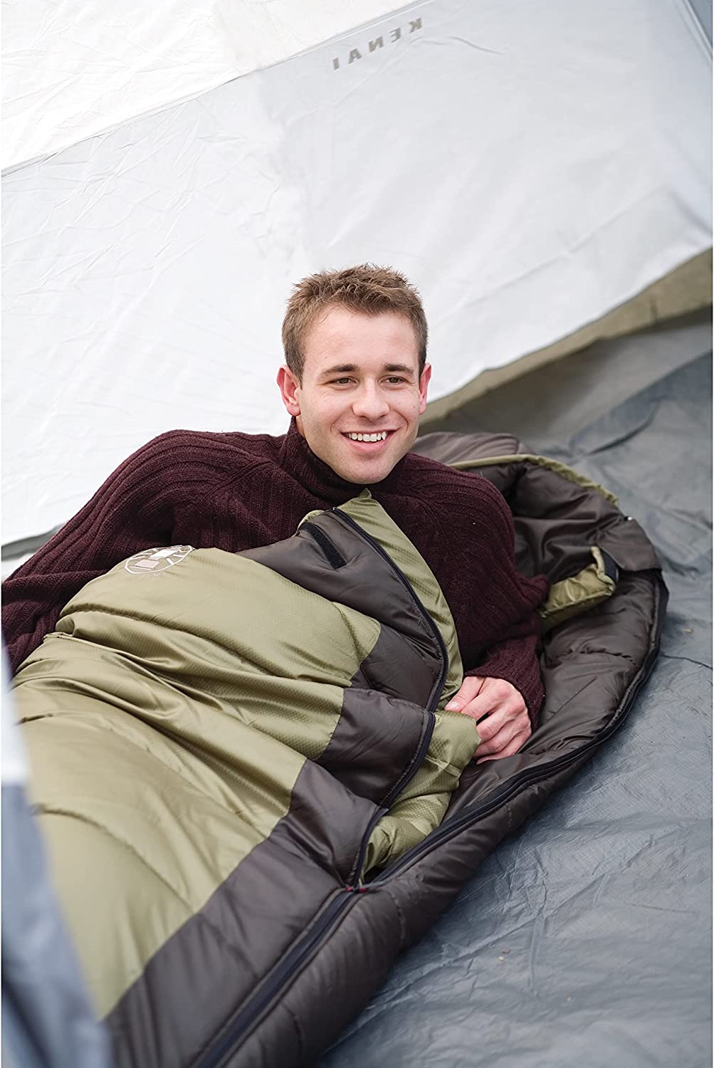 Cold-Weather Mummy Sleeping Bag, 0¡ãF Sleeping Bag for Big & Tall Adults, No-Snag Zipper with Adjustable Hood for Warmth and Ventilation