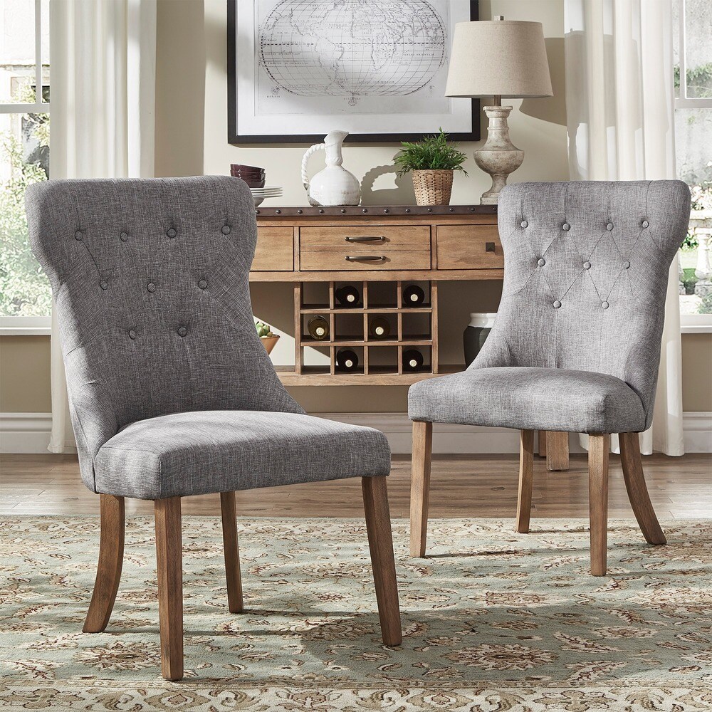 Voyager Button tufted Dining Chairs (Set of 2) by iNSPIRE Q Artisan