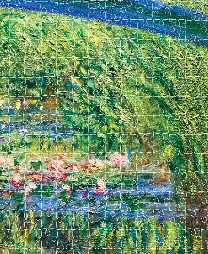 Mindbogglers Platinum 1500-Piece Bridge Over a Pond of Water Lilies By Monet Jigsaws For Adults Deluxe 33 x 26 intricate Puzzles Advanced Jigsaws Hobbies Silver-Tone Jigsaw Puzzles Set