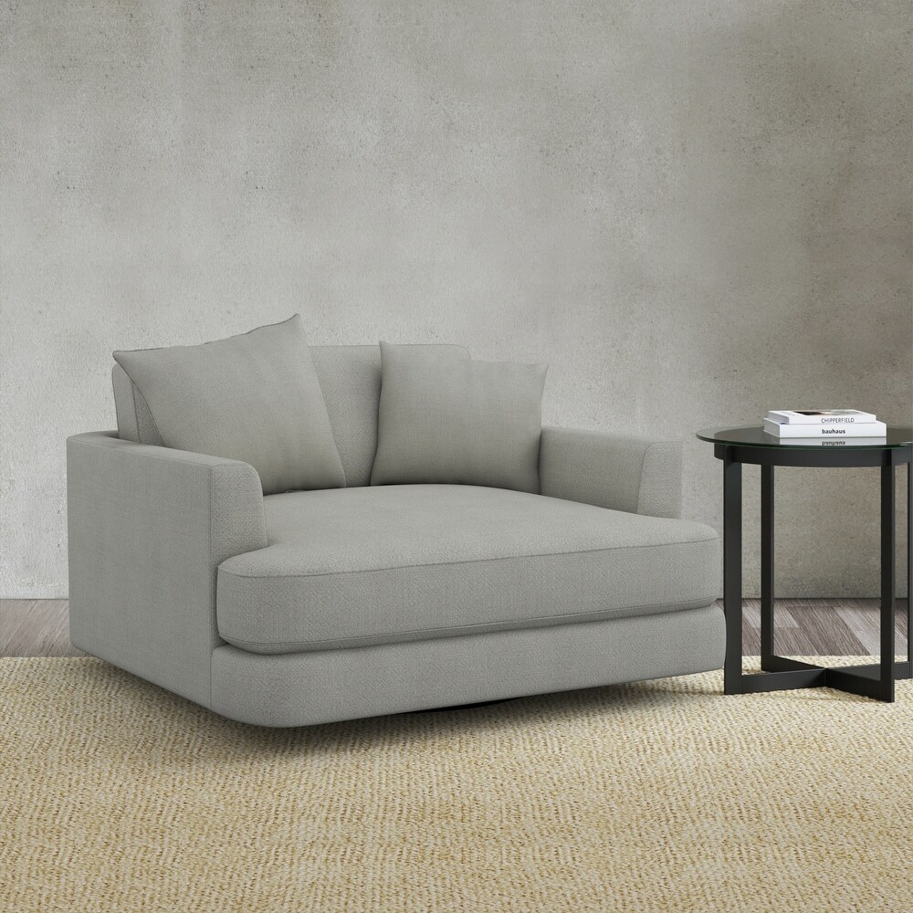 Nuvola Swivel chair in 100% Performance Linen Fabric