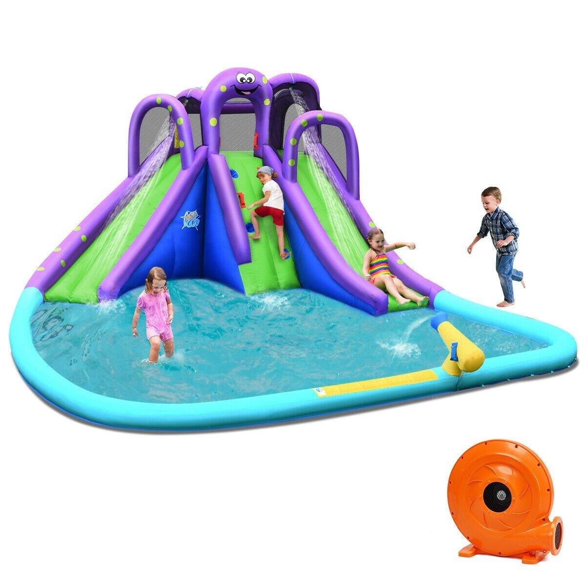 BOUNTECH Inflatable Water Park | Mighty Bounce House w/ Large Splash Pool