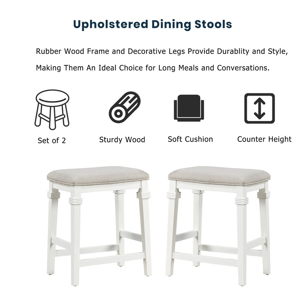 3 piece Stationary Dining Rubber Wood Kitchen Island Set Butcher Block 3 Drawers Dining Table 2 Dining Stools   Open Shelves