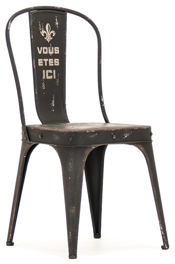 Christy Iron Chair   Industrial   Dining Chairs   by HedgeApple  Houzz