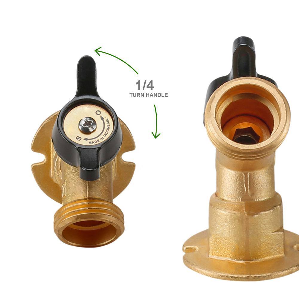 The Plumber's Choice 34 in. FIP Inlet x 34 in. MHT Outlet Quarter Turn Sillcock Hose Bibb Cast Brass 66954