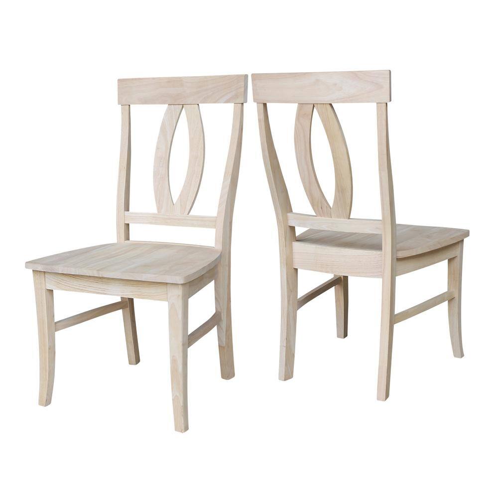 International Concepts Verona Unfinished Wood Dining Chair (Set of 2) C-170P