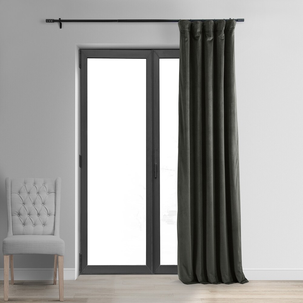 Exclusive Fabrics Signature Velvet Blackout Curtain 108 Inches Long (1 Panel)