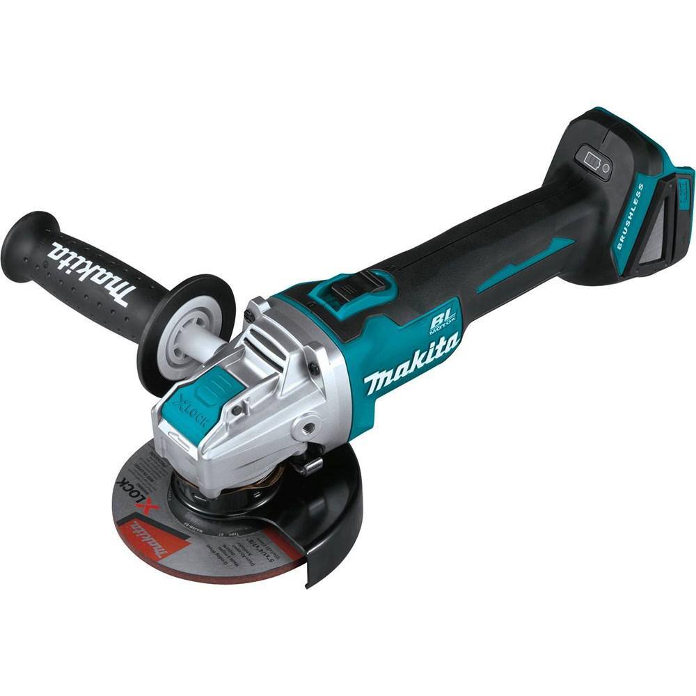 Makita 18V LXT Cordless Brushless 4.55 in. X-LOCK Angle Grinder Tool Only with Bonus X-LOCK 5 In. Masonry Cutting Blade XAG25Z-E-07244