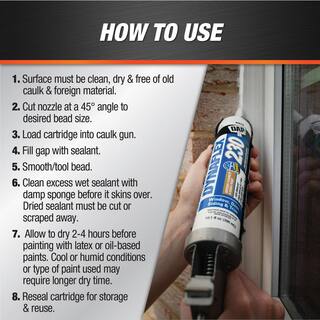 DAP Dynaflex 230 10.1 oz. White Premium ExteriorInterior Window Door and Trim Sealant (12-Pack) 7079818275