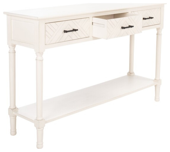 Peyton 3 Drawer Console Table   Traditional   Console Tables   by Safavieh  Houzz