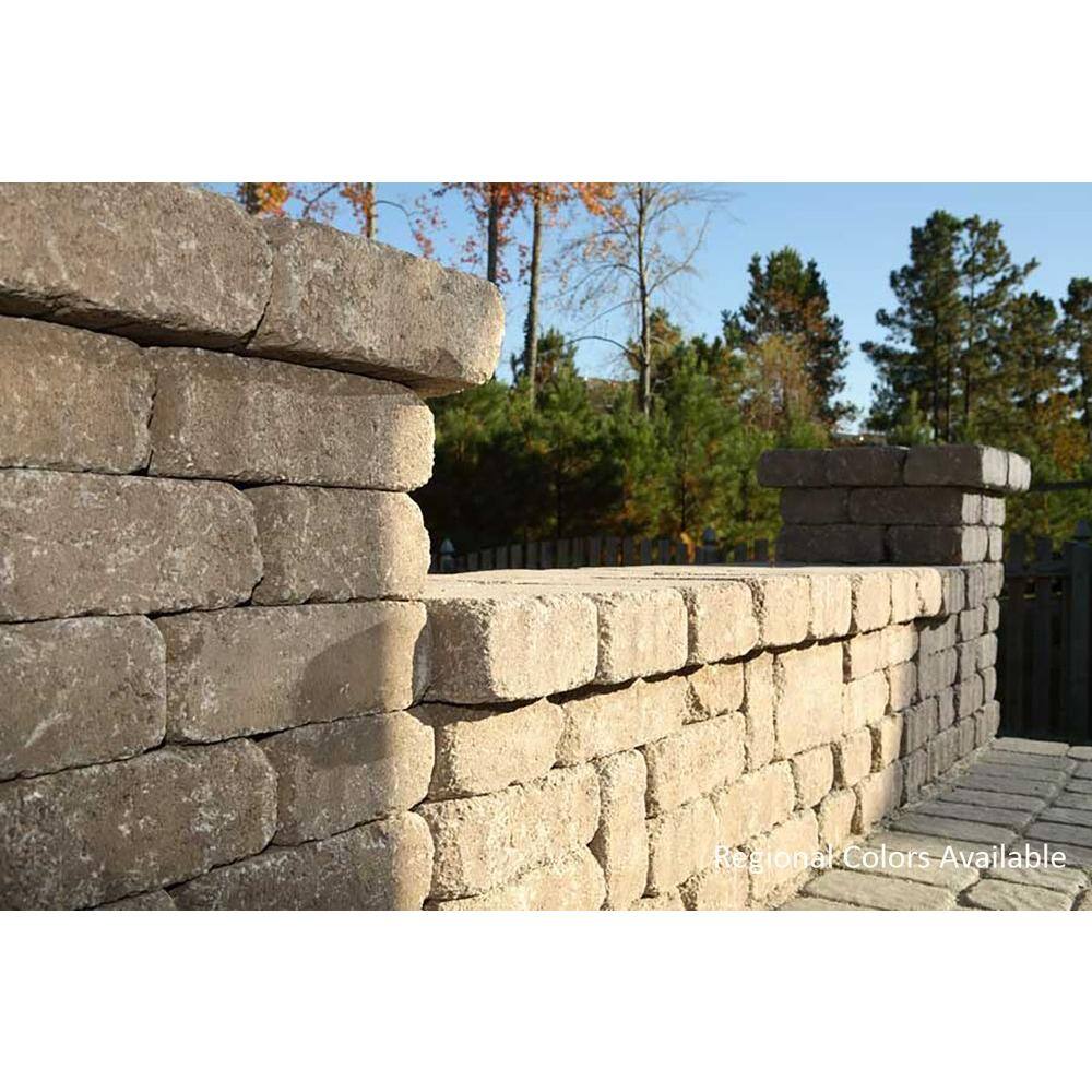 Oldcastle Olde Manor 3.75 in. x 11.5 in. x 8 in. Gascony Tan Concrete Garden Wall Block (120- Piece Pallet) 16251379