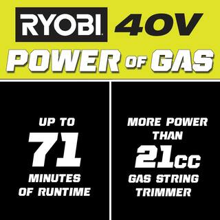 RYOBI 40V Expand-It Cordless Battery Attachment Capable String Trimmer with 4.0 Ah Battery and Charger RY40250