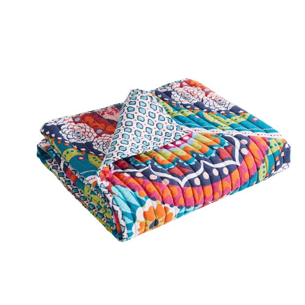 X 60 quot Quilted Throw Multicolor Levtex Home