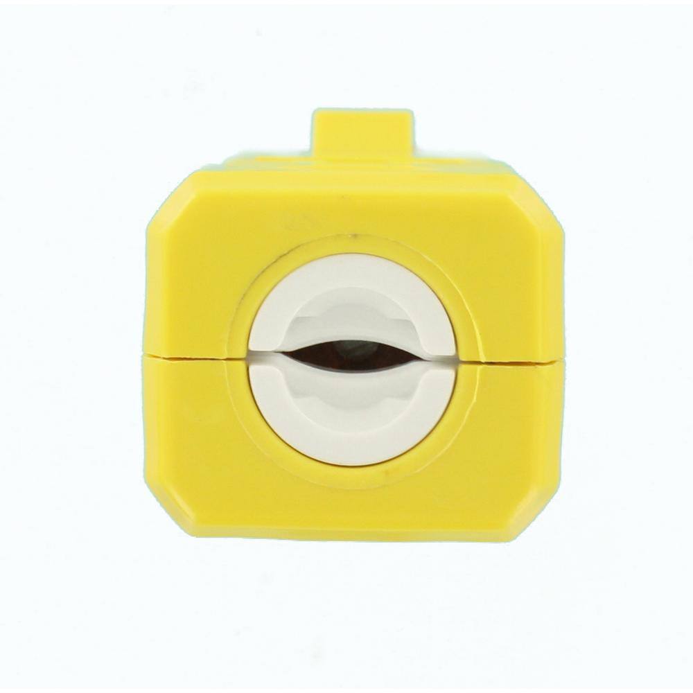 Leviton 20 Amp 125-Volt Python Straight Blade Grounding Connector Yellow 5359-VY