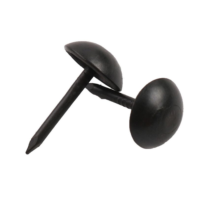 Table Metal Round Head Thumb Tack Nail Pushpin Black 0.28 x 0.5 200pcs