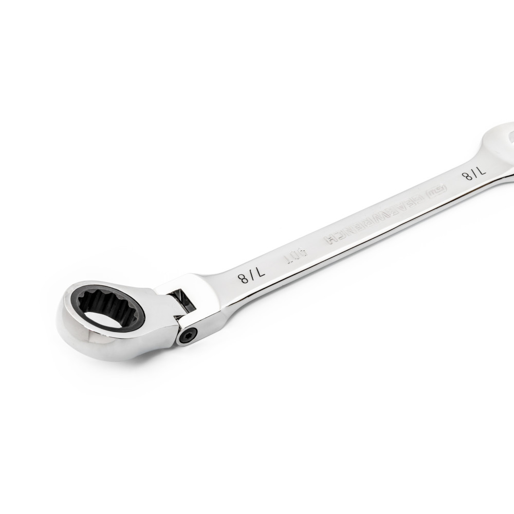 7/8 90T 12 Point Flex Head Ratcheting Combination Wrench