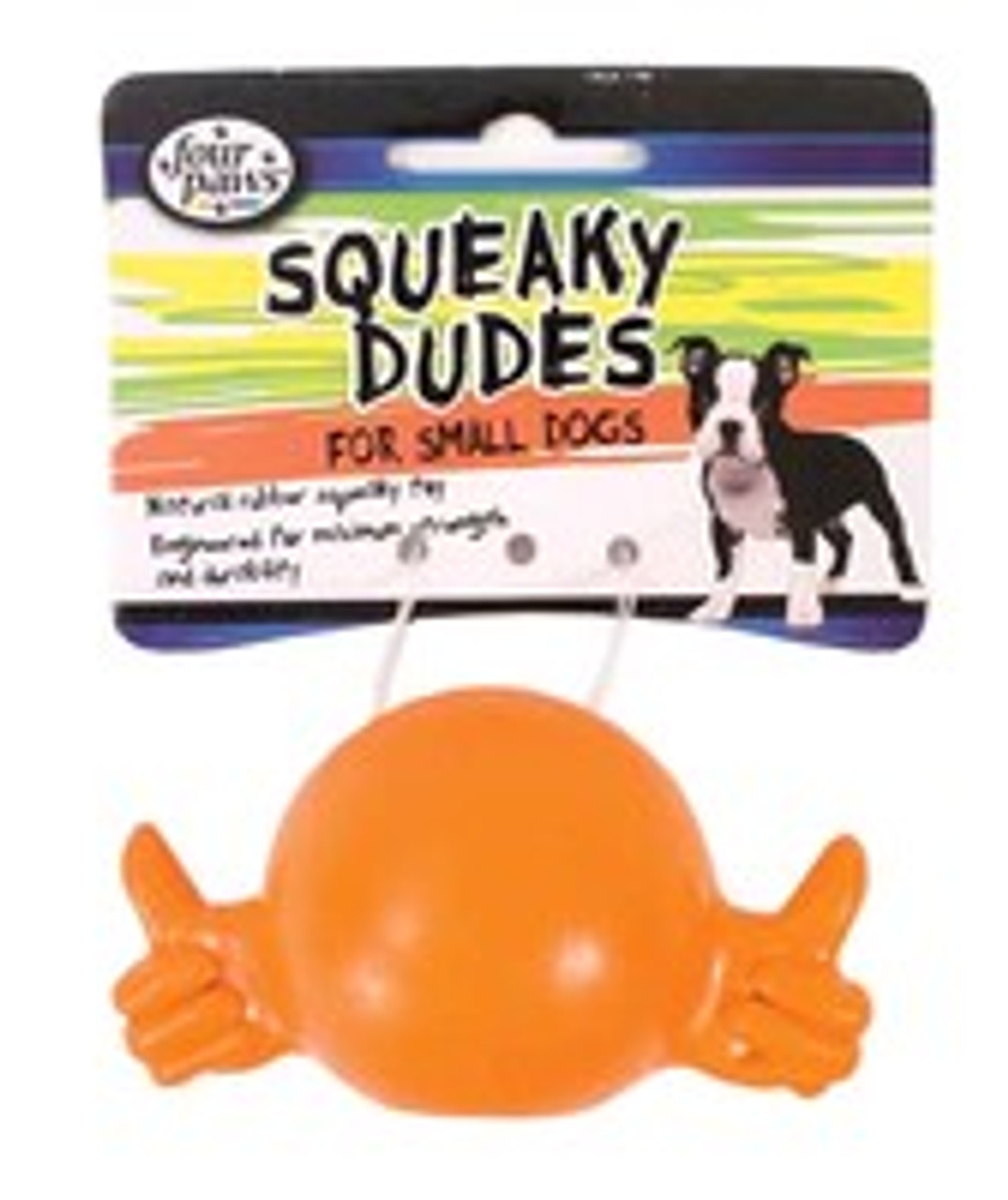 Squeaky Dudes Thumbs Up Dog Toy， Small