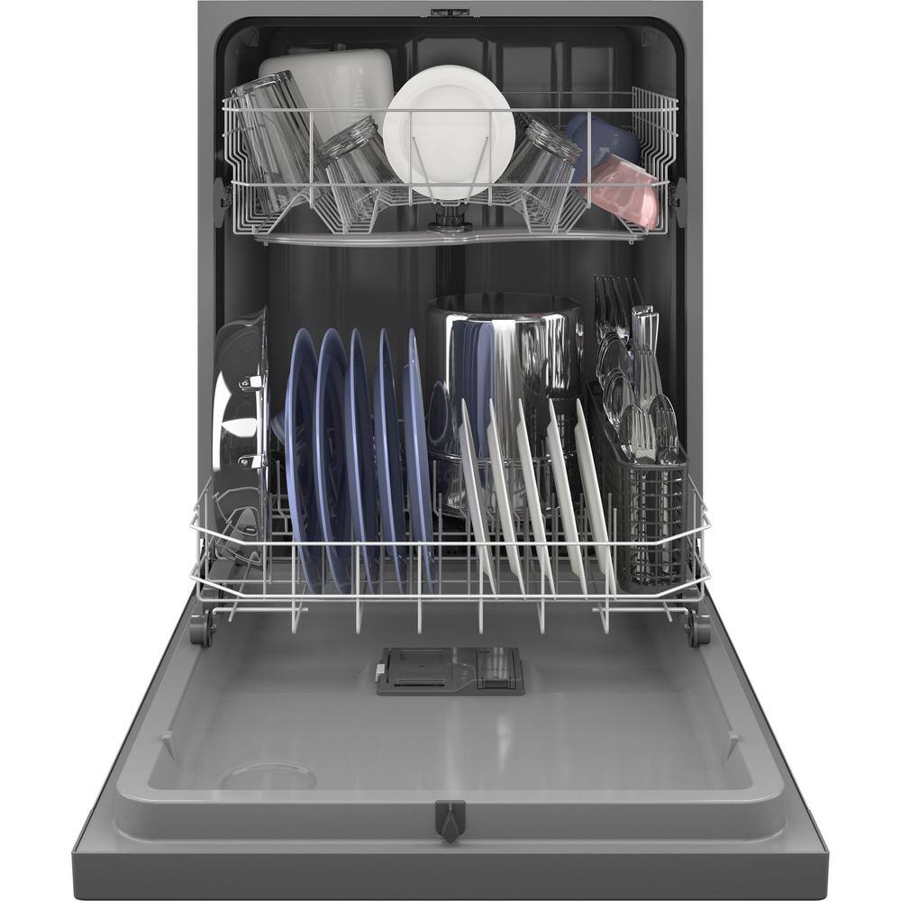 GE 24 in. Built-In Tall Tub Front Control Stainless Steel Dishwasher with Dry Boost 59 dBA GDF510PSRSS