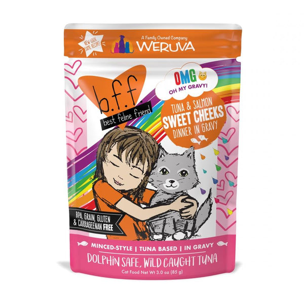 Weruva BFF Tuna and Salmon Sweet Cheeks Recipe Single Pouches Wet Cat Fo